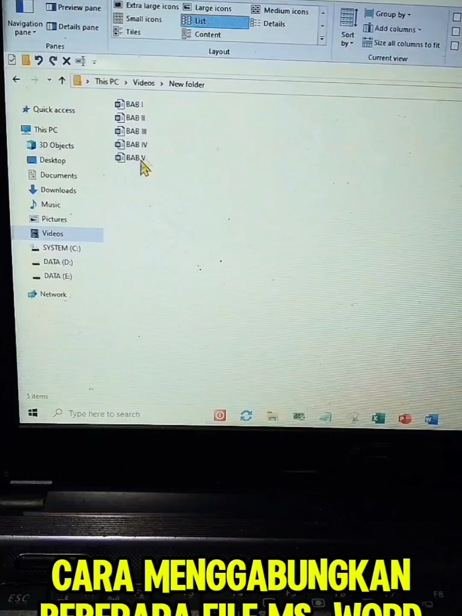 cara menggabungkan beberapa file ms. Word #tutorialkomputer 
