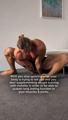 Stop ignoring what your body is trying to tell you ! 👇🏾 Start supplementing weight training with mobility in order to be able to sustain long lasting function in your muscles & joints.. ❓Don’t know where to start? ✅ Try my 30 Day Mobility Reset! 🔗 Link In Bio #tightmuscles #stretching #massage #backpain #neckpain #Fitness #SelfCare #recovery #stretch #myofascialrelease #mobility #injuryprevention #sportsmassage #yoga #relax #neckpainrelief #musclepain #painrelief #physicaltherapy #prehab #massage #mobilitywork #mobilitytraining #wellness #massagetherapy #therapy #injuryrecovery #hipmobility #shoulderrehab #flexibility