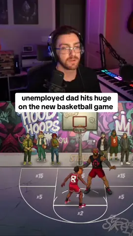 unemployed dad hits huge on the new basketball game #basketball #dad #kickstreaming 