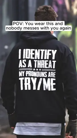 Real men don’t do drama, they do TRY/ME 💀 #tryme #hoodie #alphavibes #funny #menswear 