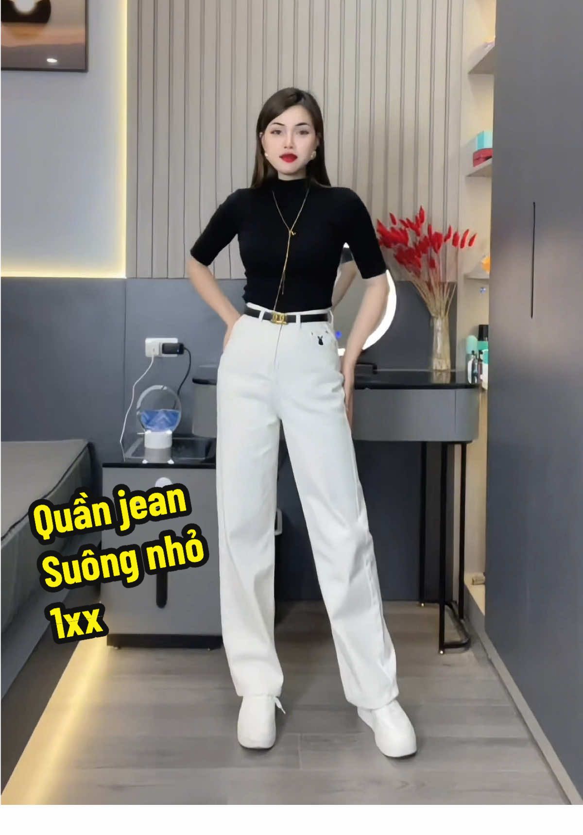 Quần suông ống nhỏ. Form suông gọn gàng..chất jean mềm #liên_aila #quansuong #quanjean #quanjeannu #quanjeansuong 
