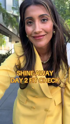 Outfit for @Hello Sunshine shine away day 2! We love staying on brand ☀️@ZARA @J.Crew #outfitcheck #OOTD #outfitideas #yellowsuit #jcrew 