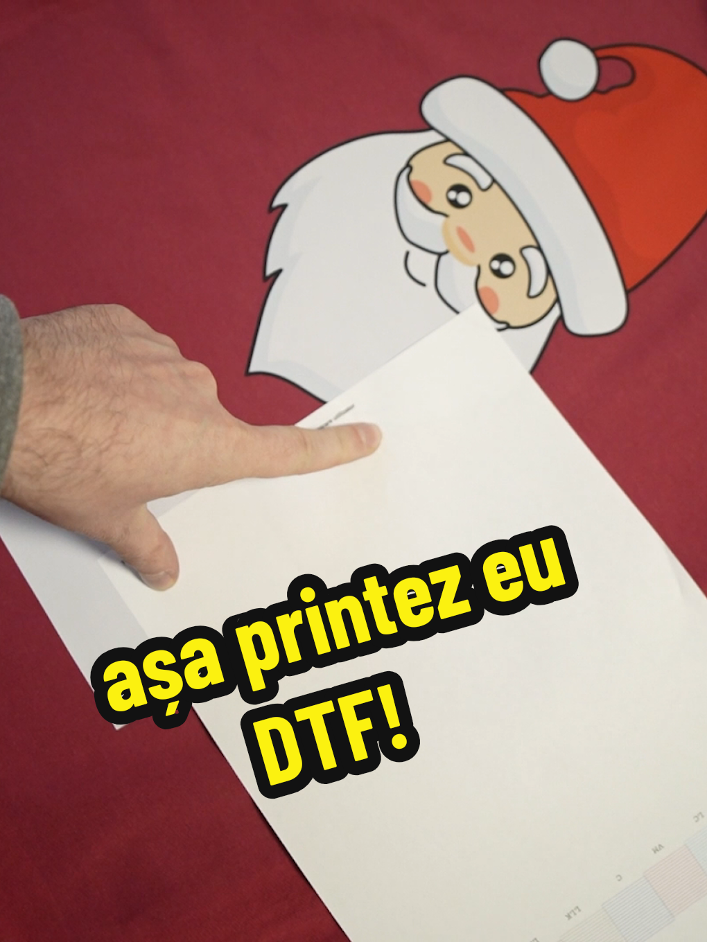 Replying to @ecadoucom De ce iese culoarea albă, roz când se printează pe un textil roșu?  #dtf #seraprint #personalizat #tricou #moscraciun 