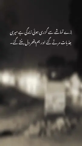 بڑے تماشے سے گزری ہوئی زندگی ہے میری جذبات مرتے گئے اور ہم پتھر دل بنتے گئے۔ #foryou #foryoupageofficiall  @NOTYOURDUA🖤 