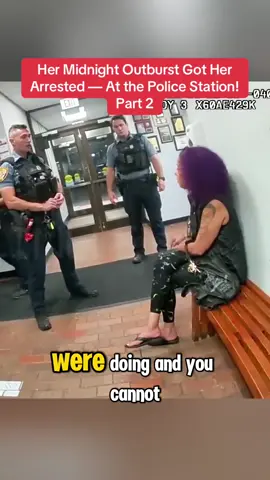 Her Midnight Outburst Got Her Arrested — At the Police Station! Part 2 #policeofficer #cops #foryoupage #police n