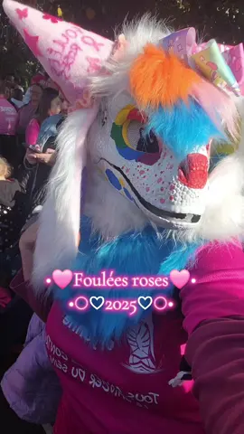 Foulées roses de l’yonne en compagnie de @✨🐺Mao Hayami🐺✨ @🧋 🌸 𝒴𝓊𝓃𝒶  🌸🧋 Melody et Morganne ♡#dinomask #furryfr #fursuit #furry  #octobrerose 