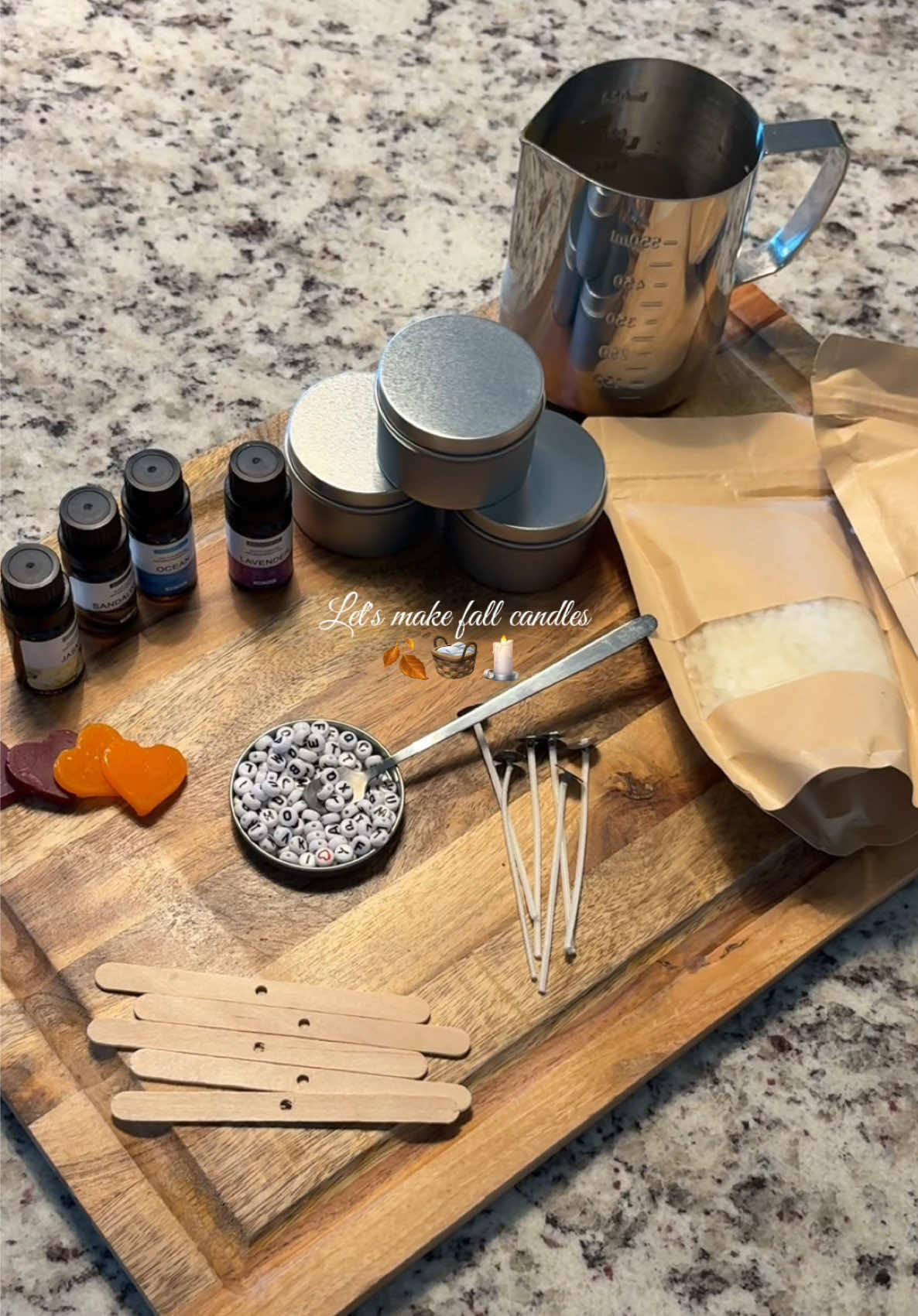 Candlemaking is the perfect fall solo date activity 🕯️🤎🧸🍂 I got a DIY candle-making kit and melted down a pumpkin spice candle for this specific fall scent — but essential oils work great too! The kit is linked on my Amazon storefront under “Hosting Essentials.” 🧺🫶🏾✨ How to repurpose an old candle: • Gather: old candle, new jar, pot + heatproof bowl, spoon, filter, wick. • Break up the old candle, remove old wick/debris. • Melt wax in a double boiler on low heat. • Pour melted wax through the filter into the new jar. • Add new wick (center it). • Let cool completely. • Light candle and enjoy 🎃🤎🕯️ #fallaesthetic #fallbucketlist #ralphlaurenaesthetic #athome #falldealsforyou
