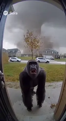 Gorilla 😔 #tornado #fyp #gorilla 