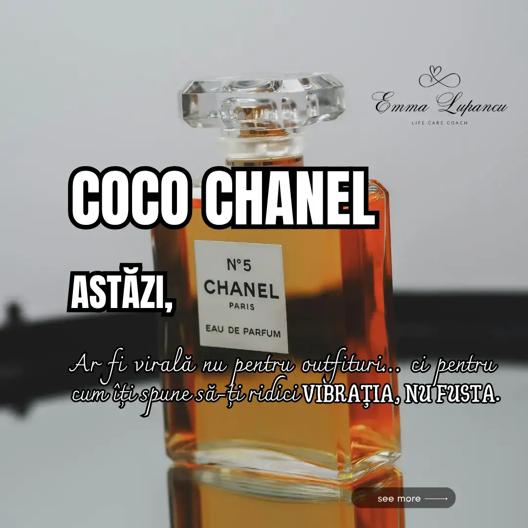 Dacă Coco Chanel ar fi trăit azi, n-ar vorbi despre haine. Ar vorbi despre energie. Despre femeia care nu mai caută aprobări, nu se compară și nu se vinde ieftin doar ca să fie aleasă. Ar spune simplu: „Nu te îmbrăca pentru a impresiona. Îmbracă-te ca să-ți amintești cine ești.” Femeia magnetică nu are nevoie de filtru — are prezență. Nu are nevoie să demonstreze — știe. 💫 Tu cât de conectată ești cu feminitatea ta autentică? Spune-mi în comentarii 👇 Și dacă simți că e momentul să te redescoperi, 🔗 intră în programul Femeia Magnetică – link în bio. #femeiamagnetica #cocochanel #feminitate #energiefeminina #femeieputernica  