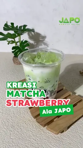 2 rasa dalam 1 minuman ...? Bisa banget cobain kreasi minuman ini ...🤩🤩🍵 #matcha #matchastrawberry #resepmatcha #bubukminuman #JAPO 