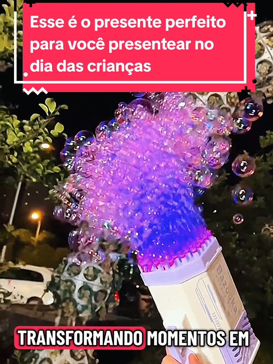 Brinquedo lança bolhas #diadascrianças #brinquedoinfantil #presentedodia #lançabolhas #kids 