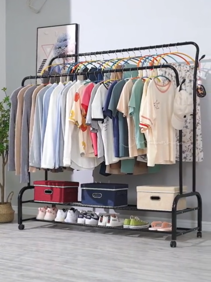 [ราวมินิมอล] ราวตากผ้า ราวแขวนเสื้อผ้า บาร์คู่บาร์เดี่ยว พร้อมชั้นวางของ ตะขอแขวนหมวก ราวแขวนผ้าโครงเหล็ก #ราวแขวนผ้าพร้อมชั้นวางของ #ราวแขวนผ้ามินิมอล #ราวตากผ้า #tiktokmallบอกต่อ #สินค้าปังดันยอดขาย