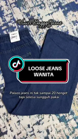 Memang tak menyesal beli loose jeans nie..selesa giler pakai sebab kain dia tak panas #fyp #baggyjeans #jeanswanita #seluarjeans #loosejeans 