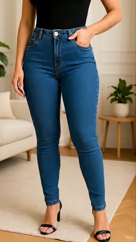 Calça Jeans Feminina Cintura Alta Skinny Levanta Bumbum. ⚡️⚡️Oferta Relâmpago⚡️⚡️ #tiktokofertas #mulherelegante #calcajeans #jeansoutfit 