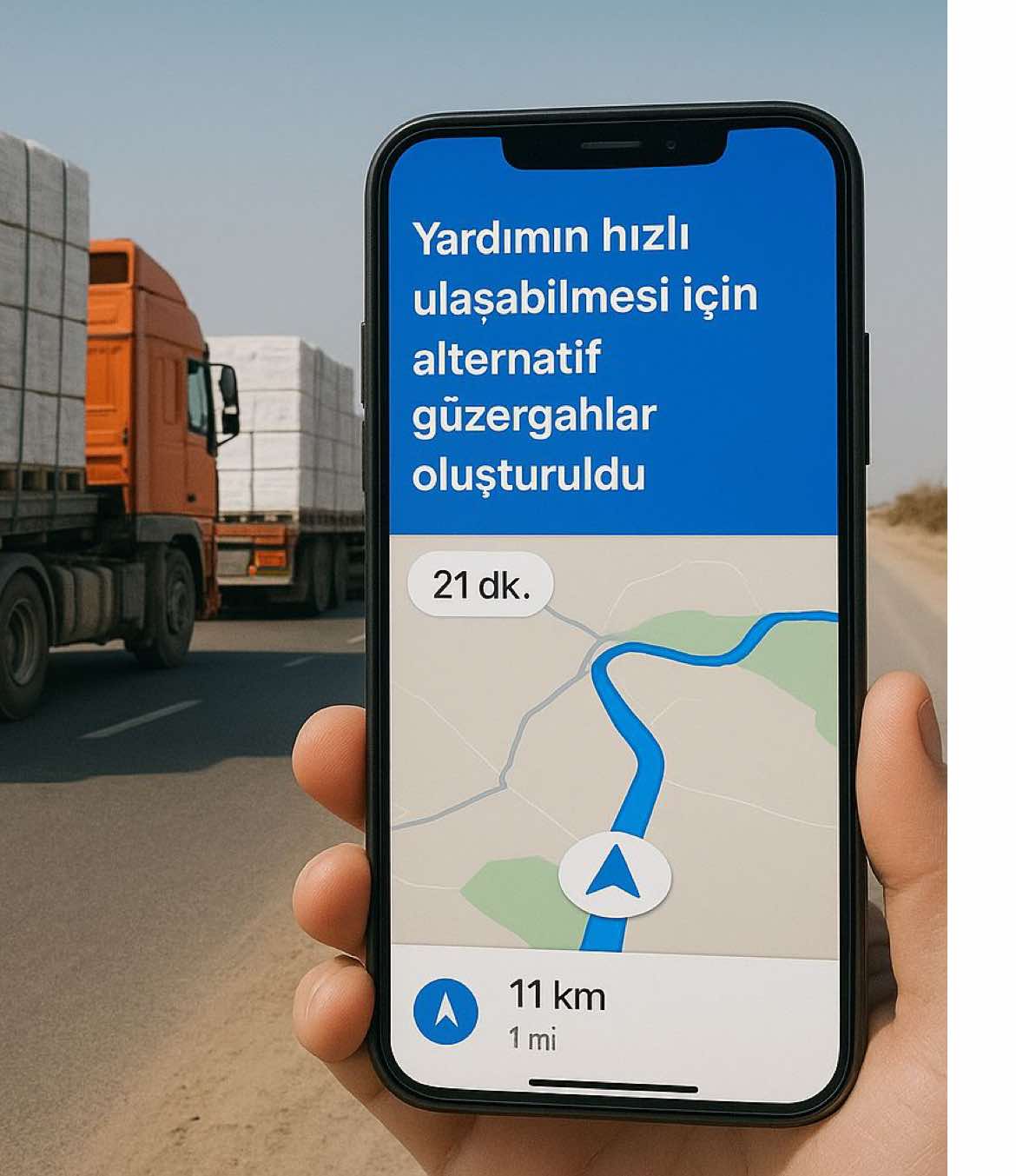 🚛 Gazze’ye 400 kamyon yardım girdi. Yardımın hızlı ulaşabilmesi için Google Maps’ten alternatif güzergahlar oluşturuldu. Bazı şoförler, “Yeter ki yollar açık kalsın, gerisi gelir” dedi.   #Gazze #Gaza #Filistin #Palestine #FreePalestine     