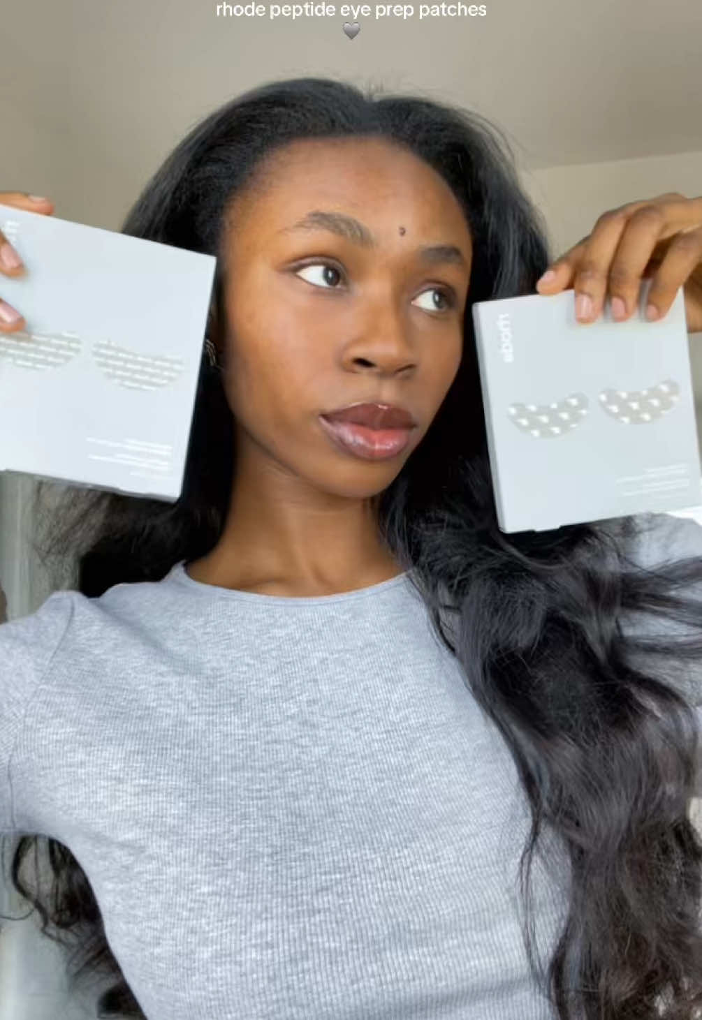 hydrate and depuff 👀🤍 @sarah🧚🏽‍♀️  uses glazing mist, glazing milk, and peptide eye prep ✨