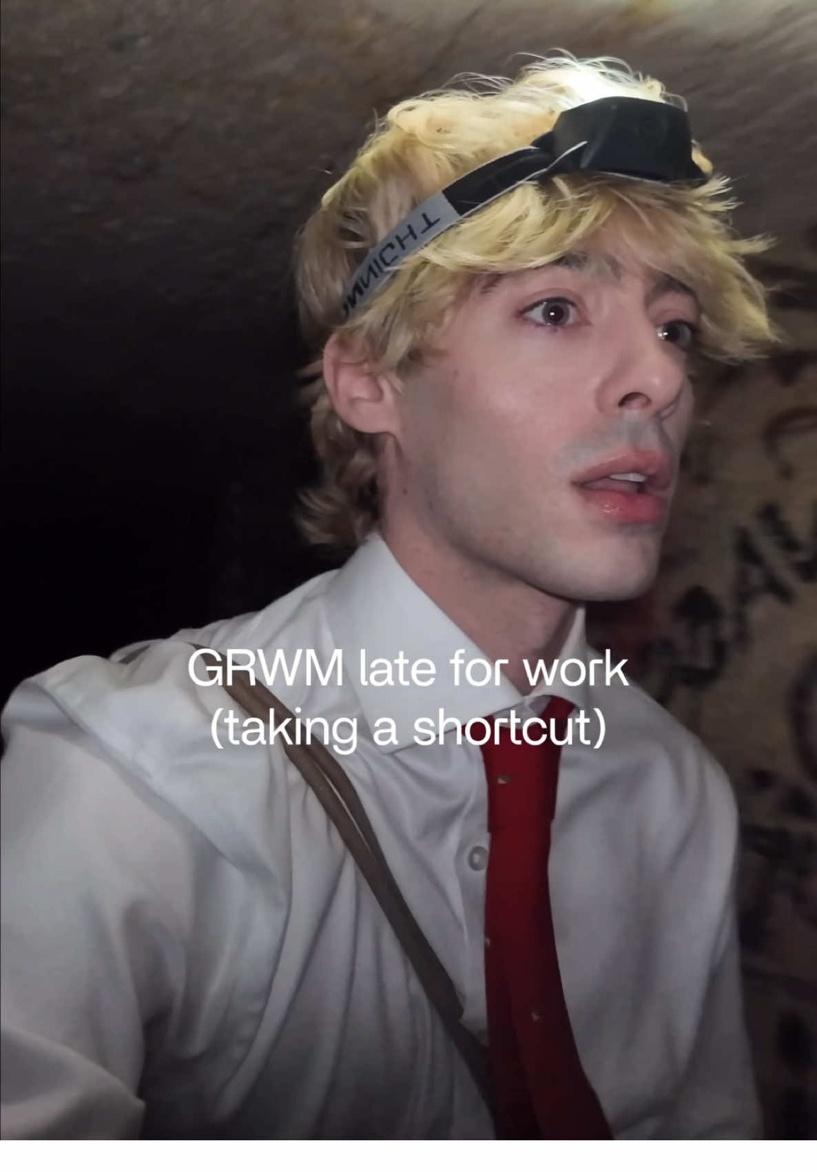 GRWM in the Catacombs, deep beneath the city of Paris. Crawling and wading through a secret network of hidden underground tunnels rarely seen by the public. I was definitely on edge here hahaha I always try to keep pushing my discomfort level a little further each time, and here I wanted to create a brand new experience in my public makeup series and normalising makeup for men. Where shall we go next? 💡 (Do not attempt - filmed safely for artistic purposes only) Wearing  @Haus Labs Triclone Skin Tech Concealer  @Diorbeauty Backstage Rosy Glow Blush  @makeupforever HD Skin Perfecting Loose Powder, Artist Color Pencils Tie is @Dior found on @Vinted 