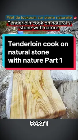 Part 1: Tenderloin cook on natural stone with nature #forest #camping #outdoorcooking #tenderloin #cooking  