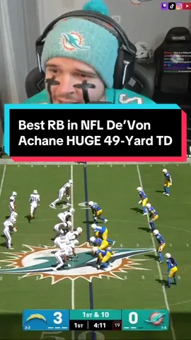 Best RB in NFL De’Von Achane HUGE 49-Yard TD #nfl #nfltrending #nflviral #nflfootball #dolphins 