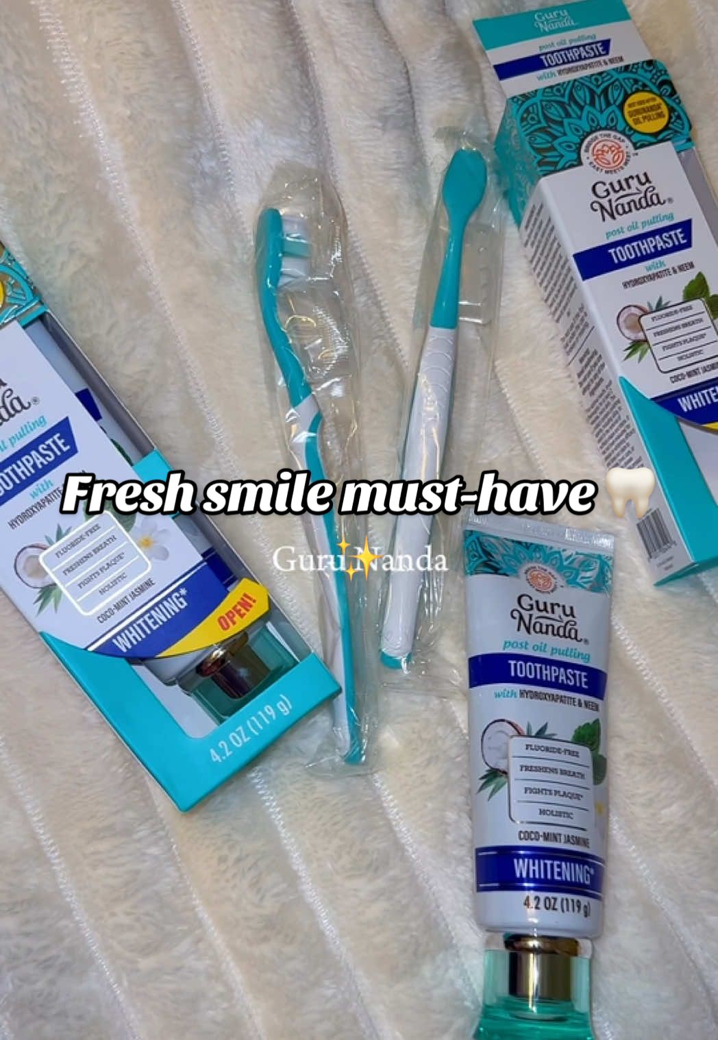 Had my teeth feeling so clean.  Luvvv that it had those added goodies (toothbrush) added    I love they toothbrushes.  #OralCareFinds #TikTokShopFavorites #WhiteningToothpaste #SelfCareEssentials #FreshBreathRoutine 