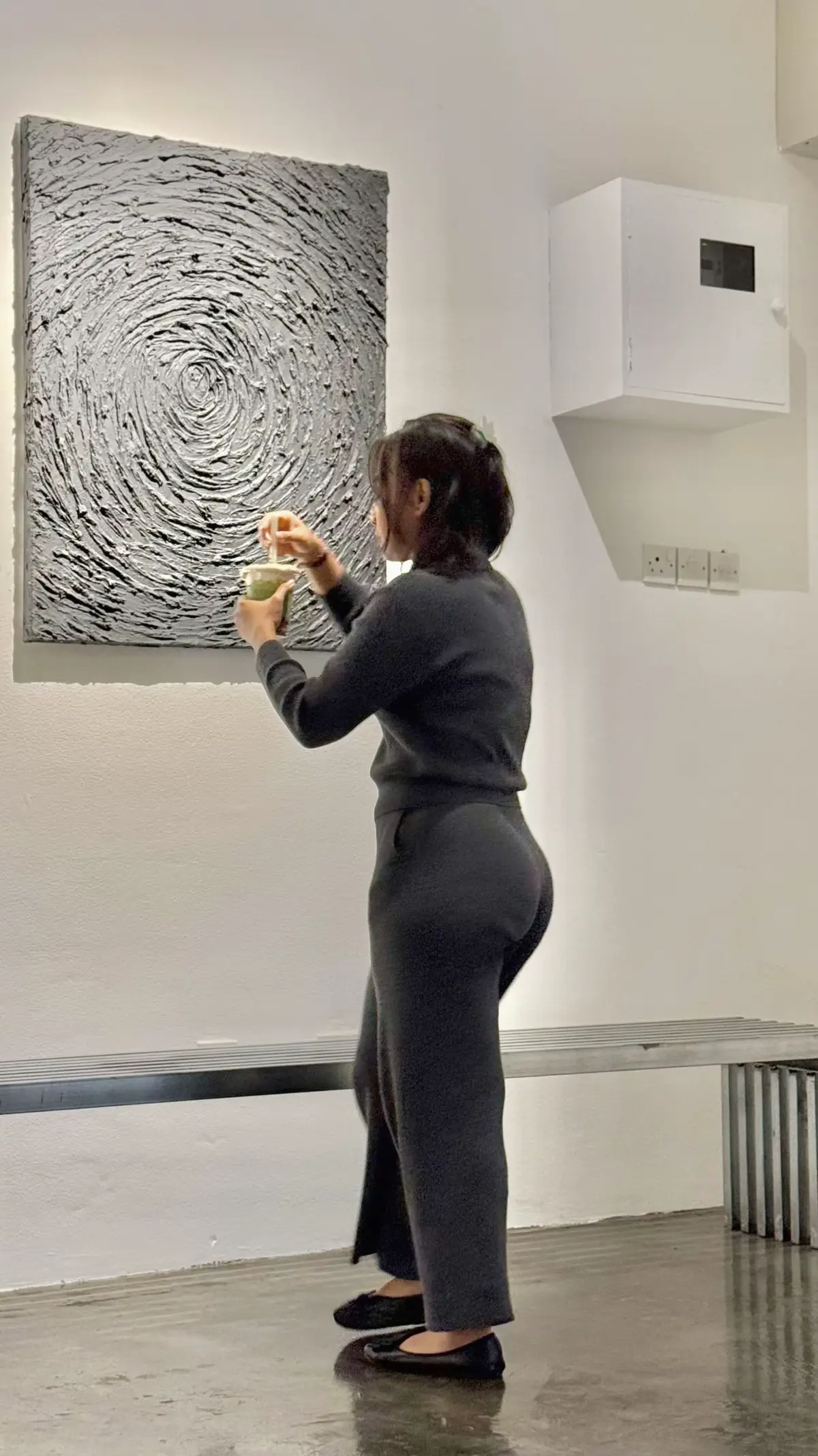 Strawberry matcha latte , topped with toasted marshmellow🧃 #fy #matchabrunei #koicha #cafehopping #bruneicafe