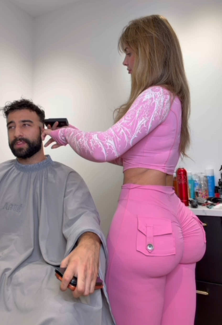 mid fade and beard! :)