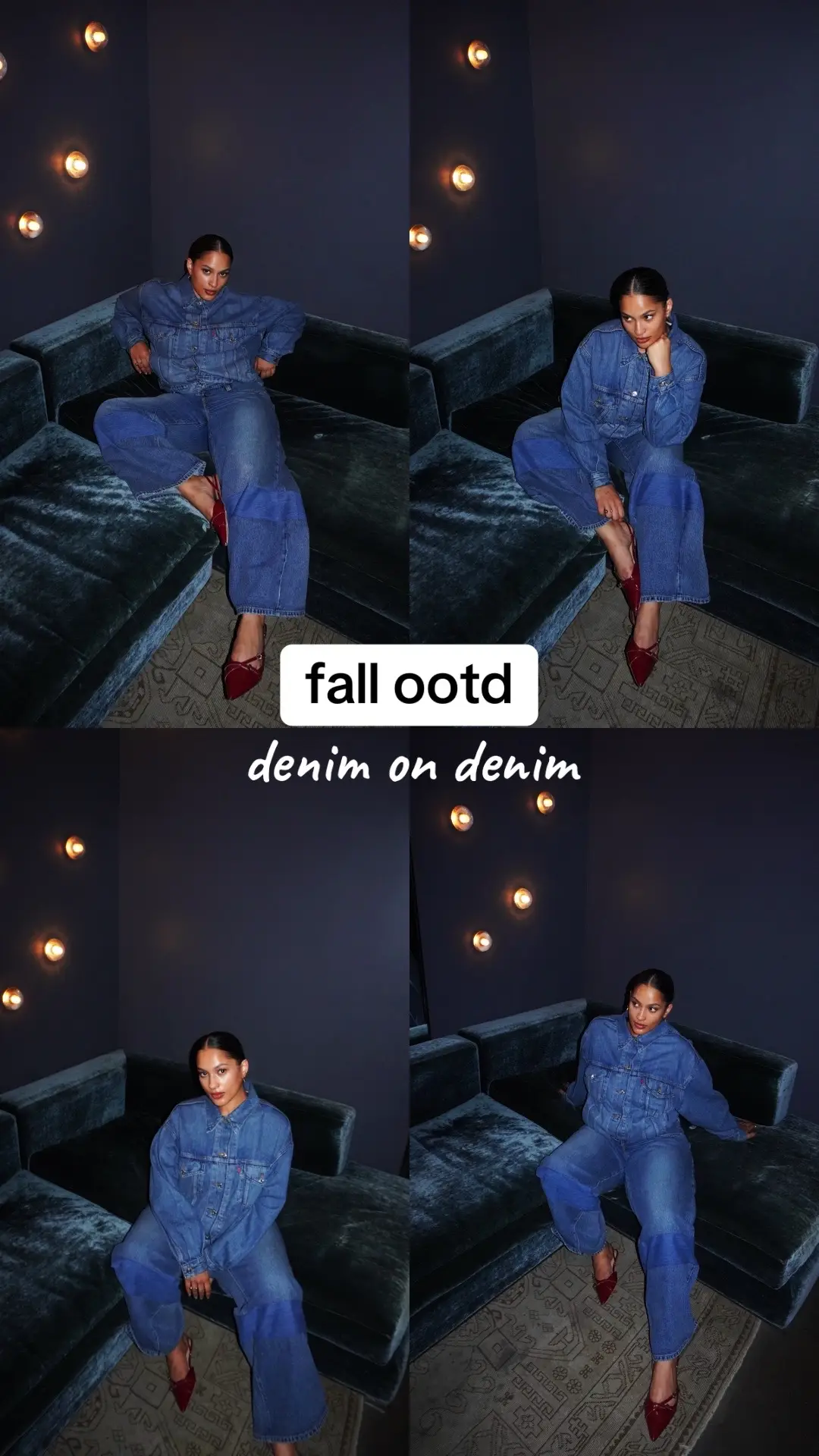 I love a good denim on denim look 👖@Levi’s  #falloutfits #outfitinspiration #denimondenim #ootdideas #fallootdinspo 