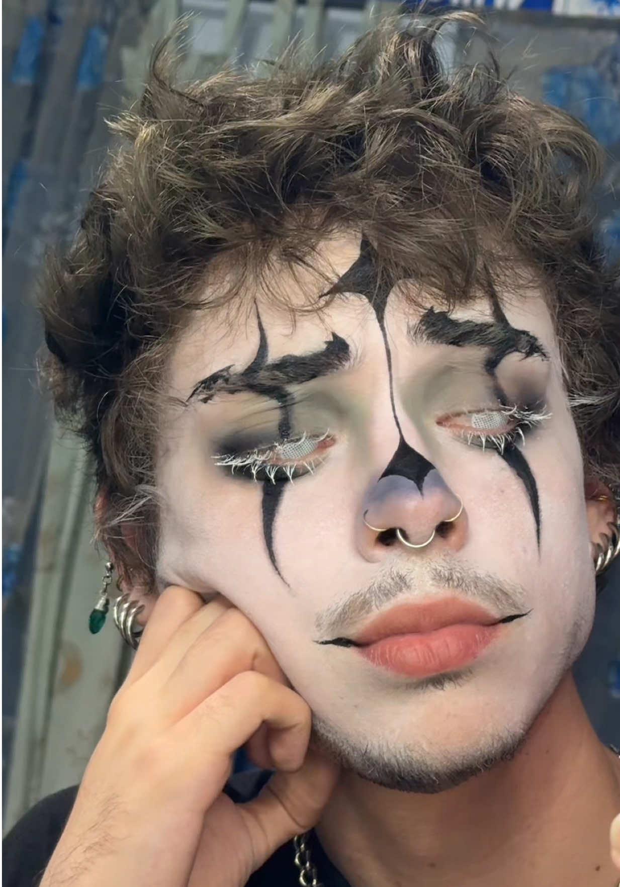 May or may not have visited the garden before I filmed this 😶‍🌫️ #fyp #experimentalmakeup #clown 