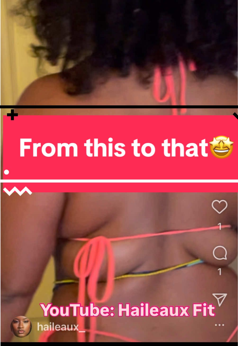 Subscribe to Haileaux Fit on YouTube for detailed tips 💜🤗😝#fitnesstips #fitnessjourney #fitnesstok #backfat #gym 