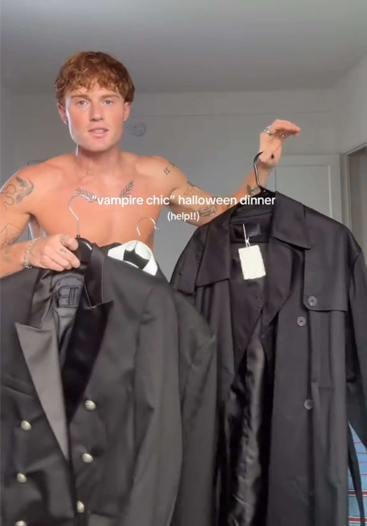 did I choose correctly? #mensfashion #halloweenlook #vampire 