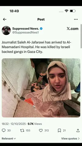 Breaking news Salam Al Jafarwi has been murdered in Gaza  #salahaljafarawi #gaza #breakingnews #palestine 