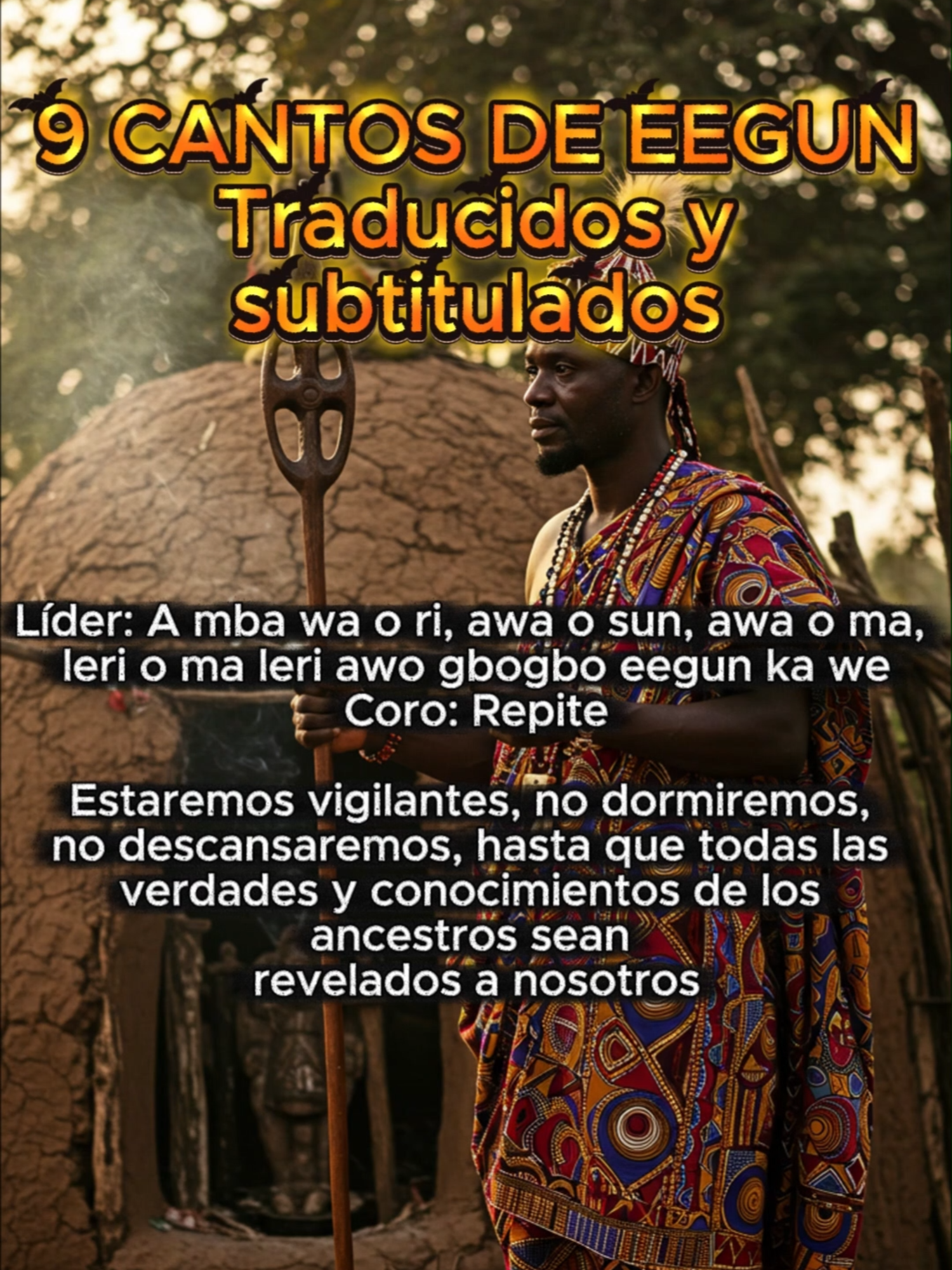 Acá les traigo 9 cantos de Eggun con su respectiva traducción y subtitulado para que lo puedas aprender con facilidad y comprender su significado. Espero lo disfrutes. Aplica para l vertiente Afrocubana.  No olvides suscribirte al canal para más contenido cultural, darle like si disfrutaste el video y compartirlo con tus amigos interesados en la herencia afrodescendiente! Explora nuestro canal para encontrar más videos sobre la tradición yoruba, rituales, historias y mucho más.  ENLACE DIRECTO PARA ADQUIRIR EL EBOOK DEL TRATADO DE CAZUELA Y TEJA DE EGGUN: https://www.lulu.com/es/shop/luis-cuevas-if%C3%A1b%C3%ADy%C3%AC%C3%AD/tratado-de-cazuela-y-teja-de-eggun/ebook/product-1rerdkyz.html?q=TRATADO+DE+CAZUELA+Y+TEJA+DE+EGGUN&page=1&pageSize=4   ENLACE DIRECTO PARA ADQUIRIR EL EBOOK DE ORO EGGUN: https://www.lulu.com/es/shop/lu%C3%ADs-cuevas-if%C3%A1b%C3%ADy%C3%AC%C3%AD/oro-egun/ebook/product-1mwk2vzn.html?q=ORO+-+EGUN&page=1&pageSize=4  ¡Únete a esta comunidad y celebra nuestra rica herencia juntos!  VISITA NUESTRA TIENDA EN AMAZON DESDE EL SIGUIENTE ENLACE: https://www.amazon.com/s?k=LUIS+CUEVAS+IFABIYII&ref=cs_503_search   VISITA MI PAGINA DE PATREON: https://www.patreon.com/tradicionyoruba   TIENDA EN LULU.COM: https://www.lulu.com/search?sortBy=RELEVANCE&page=1&q=luis+cuevas+ifabiyii&pageSize=10&adult_audience_rating=00   PUEDES APOYAR AL CANAL CON UNA DONACIÓN: https://www.paypal.com/paypalme/TradicionYoruba   Te invitamos a ver nuestros demás videos.   Síguenos en nuestras redes sociales: TIK TOK: @worldifa FACEBOOK: @tradicion.yoruba.2024 Instagram: @tradicionyoruba0   #eggun #eegun #egungun #ancestros #cantosalosrishas #yorubaifa #ifacubano #orishas #yorubatiktok #regladeosha #regladeoshaafrocubana #regladeoshaifá #babalawo #babalawos #culturayoruba #tradicionyoruba #ifatradicional