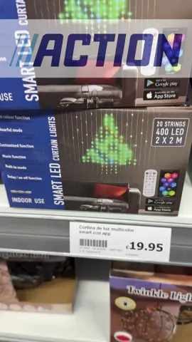 Smart LED curtain lights 🎄✨ €19.95 Syncs with music and app — turns your room into a holiday mood! 🎶💡 #ActionFinds #ActionEurope #ActionDeals #ActionHaul #ActionStore