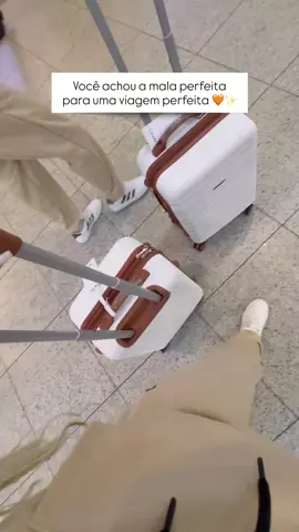 Mala de abordo 10KG,Mala de Viagem 10KG,Zíper Dupla,Rodinhas 360”,Material Alta Qualidade,Cor Branca.   #mala#malas#viagem 