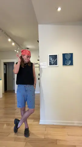 Gallery sitting outfits through the duration of my solo show ✨ such an honor to have shared vulnerability with so many lovely folks. It’s deinstall day 🙁 #OOTD #wlw #lesbiansoftiktok #gay #queer #outfit #genderfluid #artist #photography 