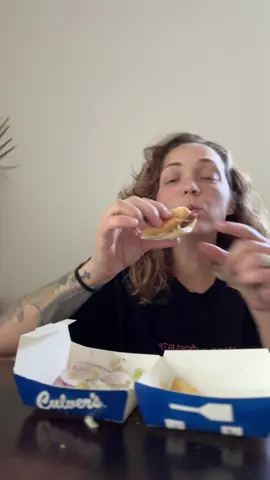 And the quick best burger goes to… @Culver’s #cheesecurds #culvers 