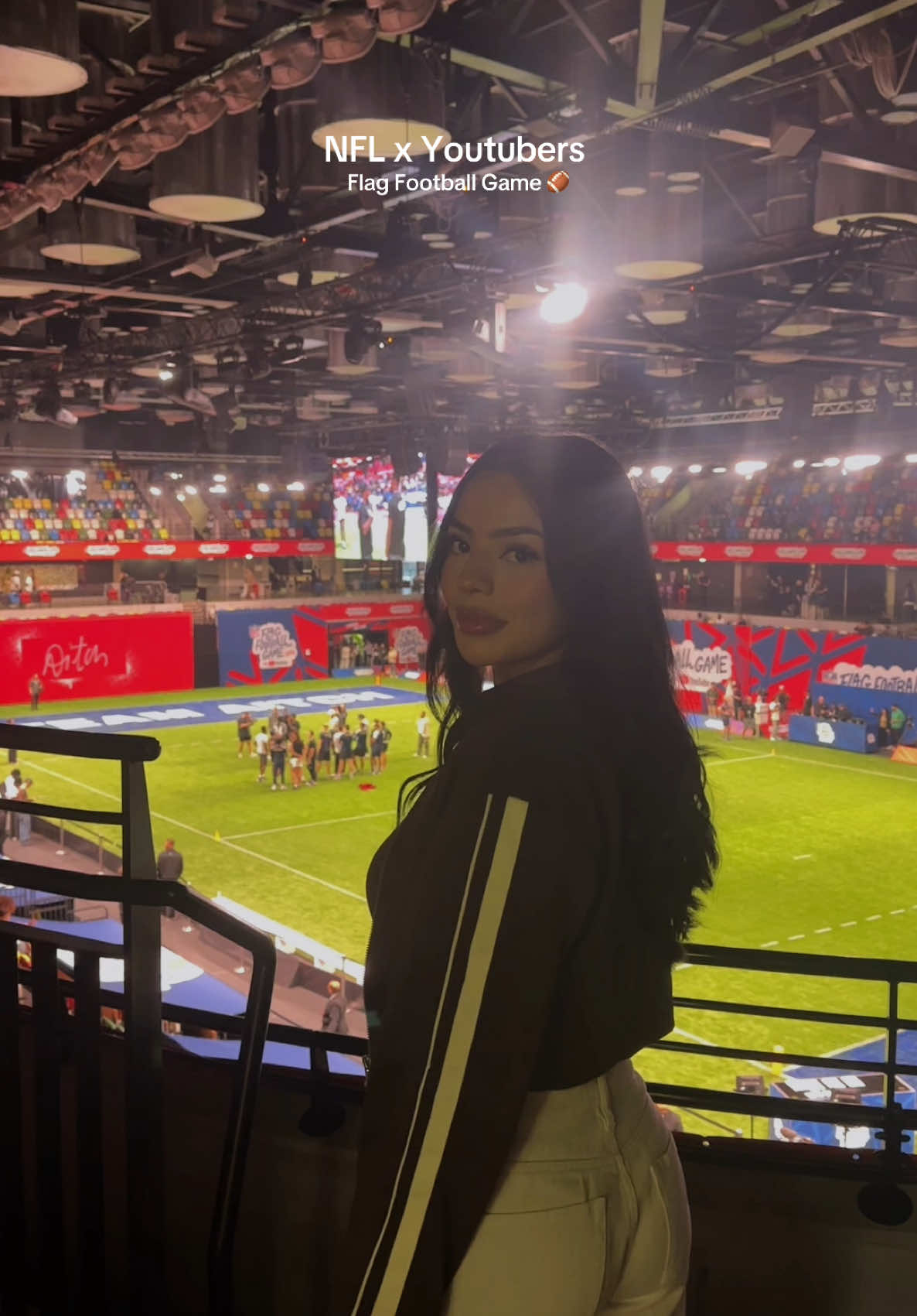 Sister & brother night at the @NFL UK & Ireland x @YouTube Flag Football Game in London 🏈🇬🇧 #nfl #flagfootballgame #gunna 