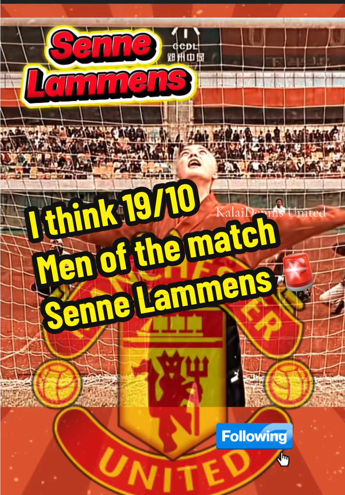 Men of the match Senne Lammens 🚨 #manchesterunited #liverpool #football #kalaidennis_united #fyp 