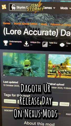Today is the day! Dagoth Ur mod is released on Nexus mods. Enjoy!! ☺️ #skyrimmods #nexusmods #dagothur #skyrim #elderscrolls 