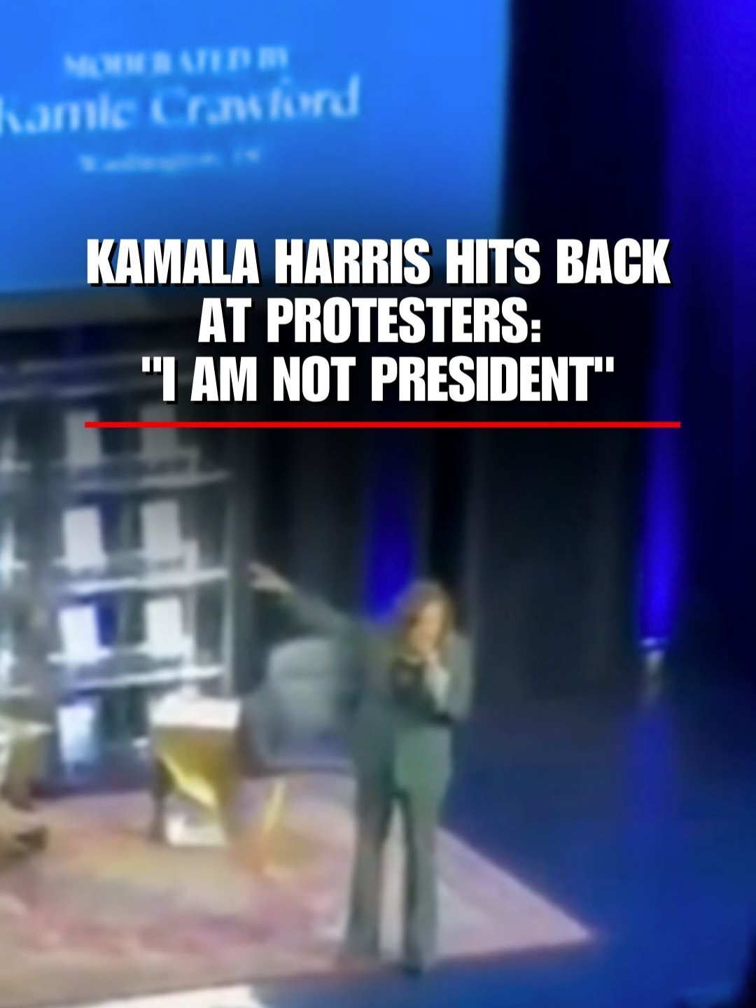 'I AM NOT PRESIDENT': Kamala Harris hits back at protesters who disrupted her book tour stop in Chicago, telling them to talk to Trump at the White House, instead of her.