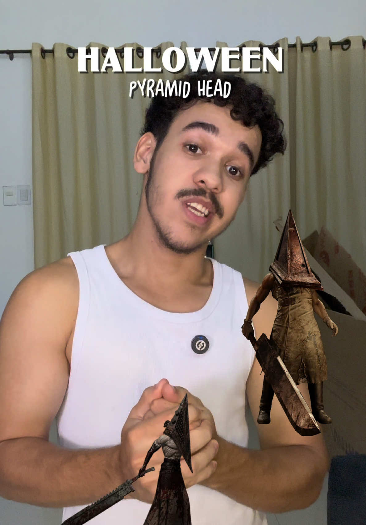 Tentando fazer fantasia do Pyramid Head Pt1 (Espada) #pyramidhead #tutorials #cosplay #halloweenlook 