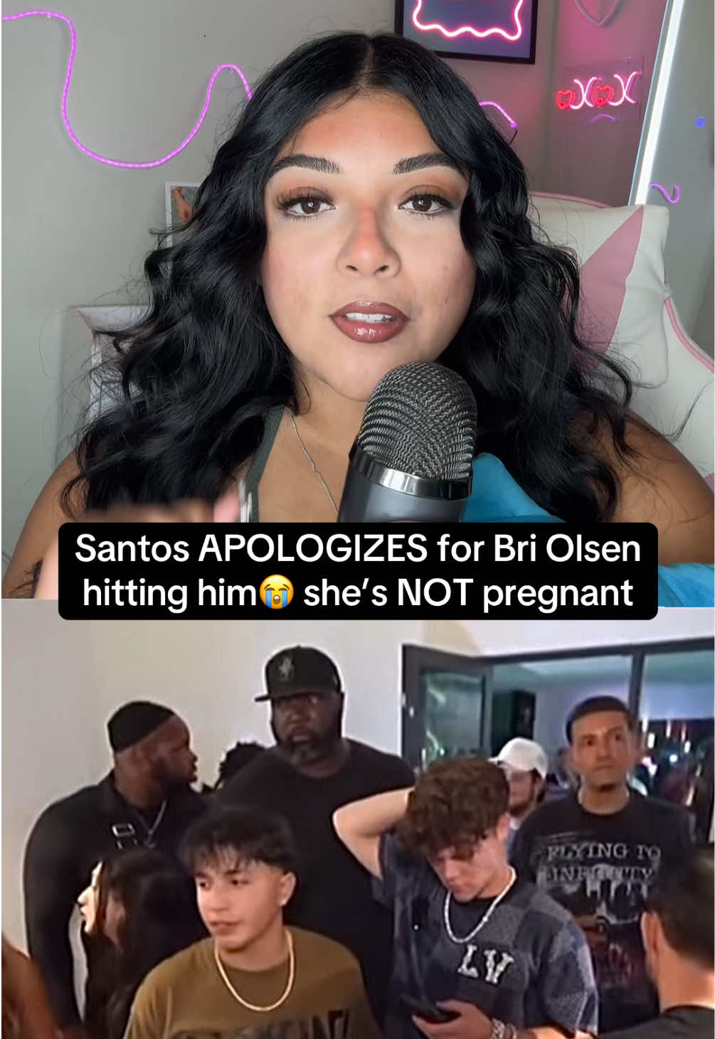 Santos DEFENDS Bri Olsen, after their HEATED argument at Jack Doherty’s party. HE blames himself for being DV’d, he says that he lied about her having drinks last night 👀  #briolsen #briolsensantos #briolsenpregnant #brijackdoherty #jackdoherty 