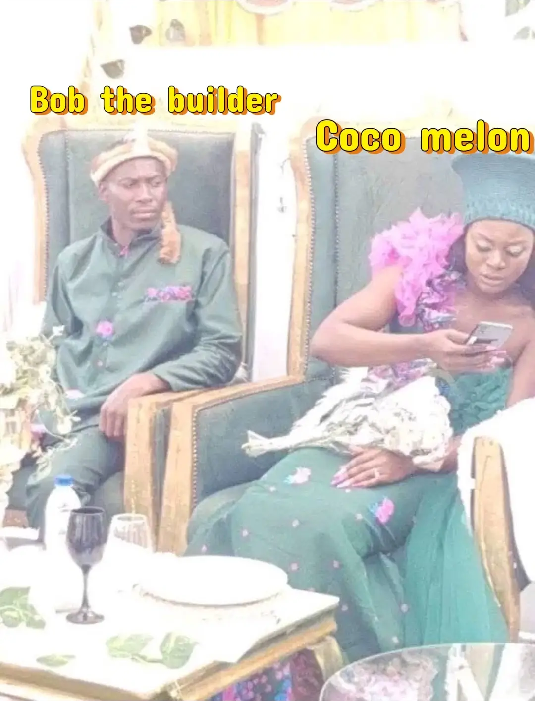 Bob make a move dude no ways in your wedding day 