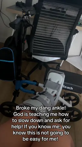 God grant me the serenity! I can do this! 4-6 weeks in this thing and on my little scooter! #patience #Icandoanything #fyp #myjourney #brokenbones I’m so grateful for the people I have in my life! 