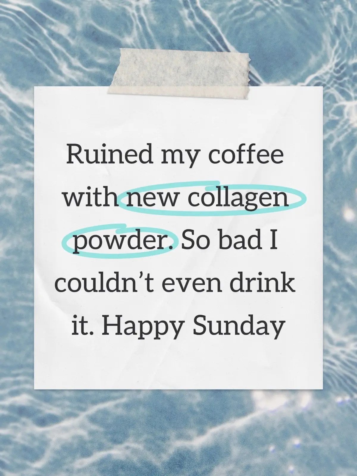 Seriously though. I should have known to start with half the recommended amount on day one. Had to toss it and make new one. How’s your Sunday? #coffee #collagenpowder 