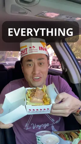 Eating Everything @InNOut #foodreview #mukbang #foodtiktok #fastfood #innout 