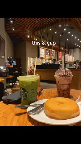 thiss & yap  #fyp #starbucks #coffee #matcha 💚