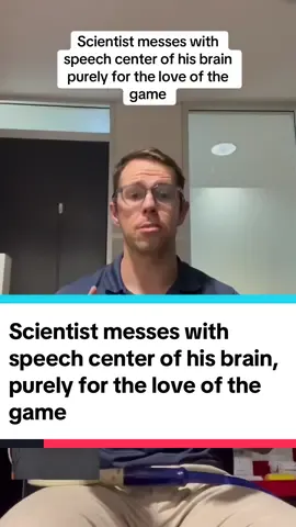 Scientist messes with speech center of his brain, purely for the love of the game #marco #Science #experiment 