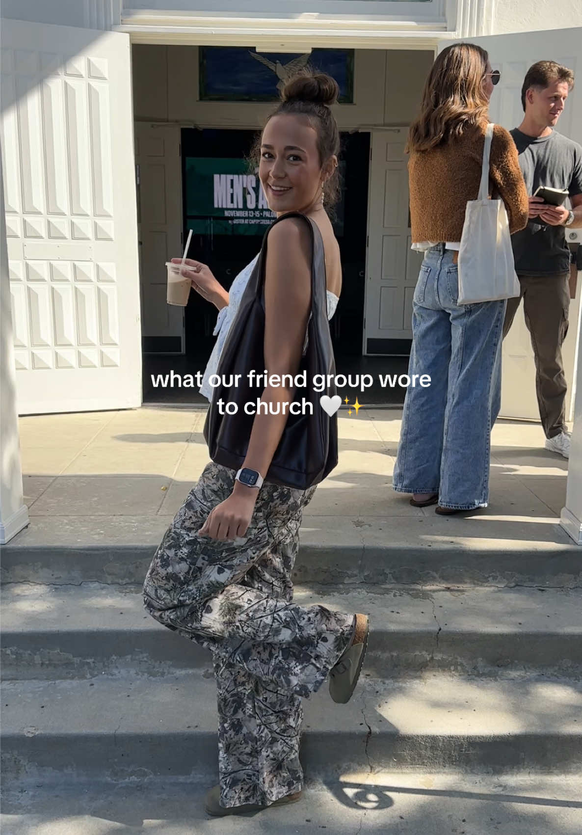 What our friend group wore to church 🤍✨✝️ #churchootd #sandiego #sundayootd @lexieaudrey 