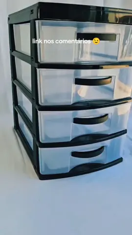 Gaveteiro Organizador grande em plástico 4 gavetas.#cozinha #organizar #achadinhos 